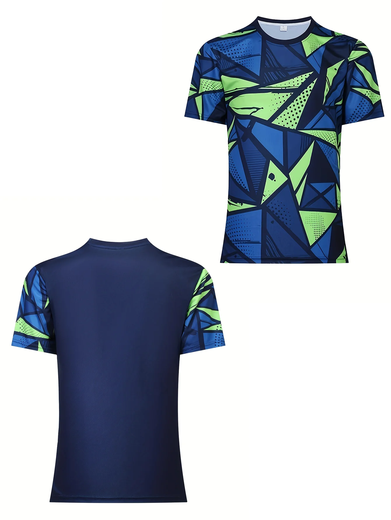 

Summer Men's Football Training Jersey Breathable Round Neck Geometric Design Sports Training and Competition Outdoor Shirt