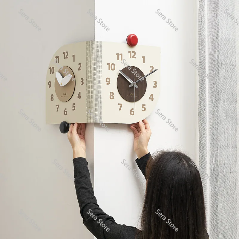 House standard double-sided corner clock living room simple corner creative clock decoration wall