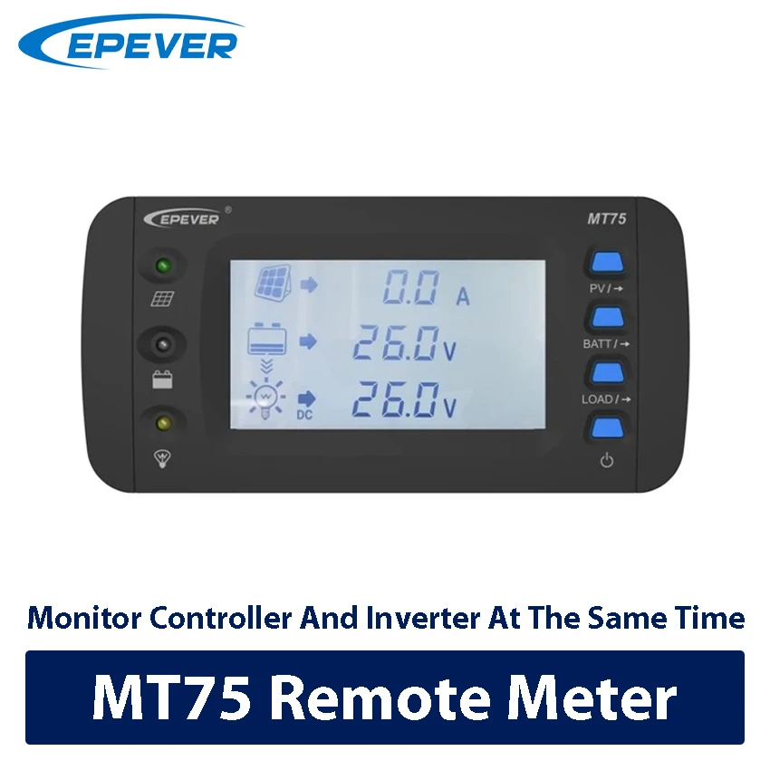 

EPEVER MT75 Remote Meter Monitor Solar Controller And Inverter On One Screen At The Same Time For XTRA Tracer-AN New