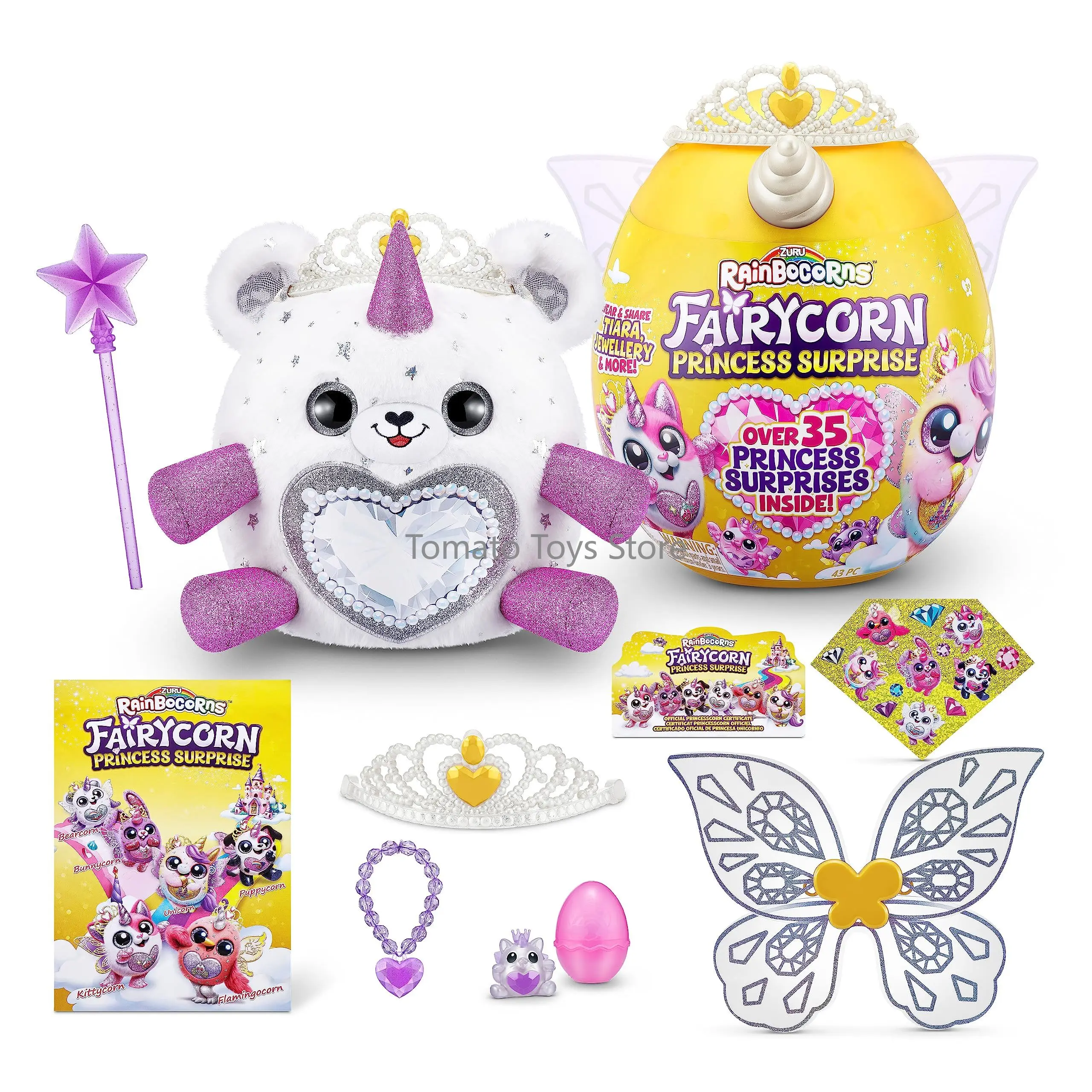 In Stock Bizak Rainbocorns Fairycorn Princesses Egg Wings, Tiara, Magic Wand, Slimy Surprises Child Trendy Toys Birthday Gifts