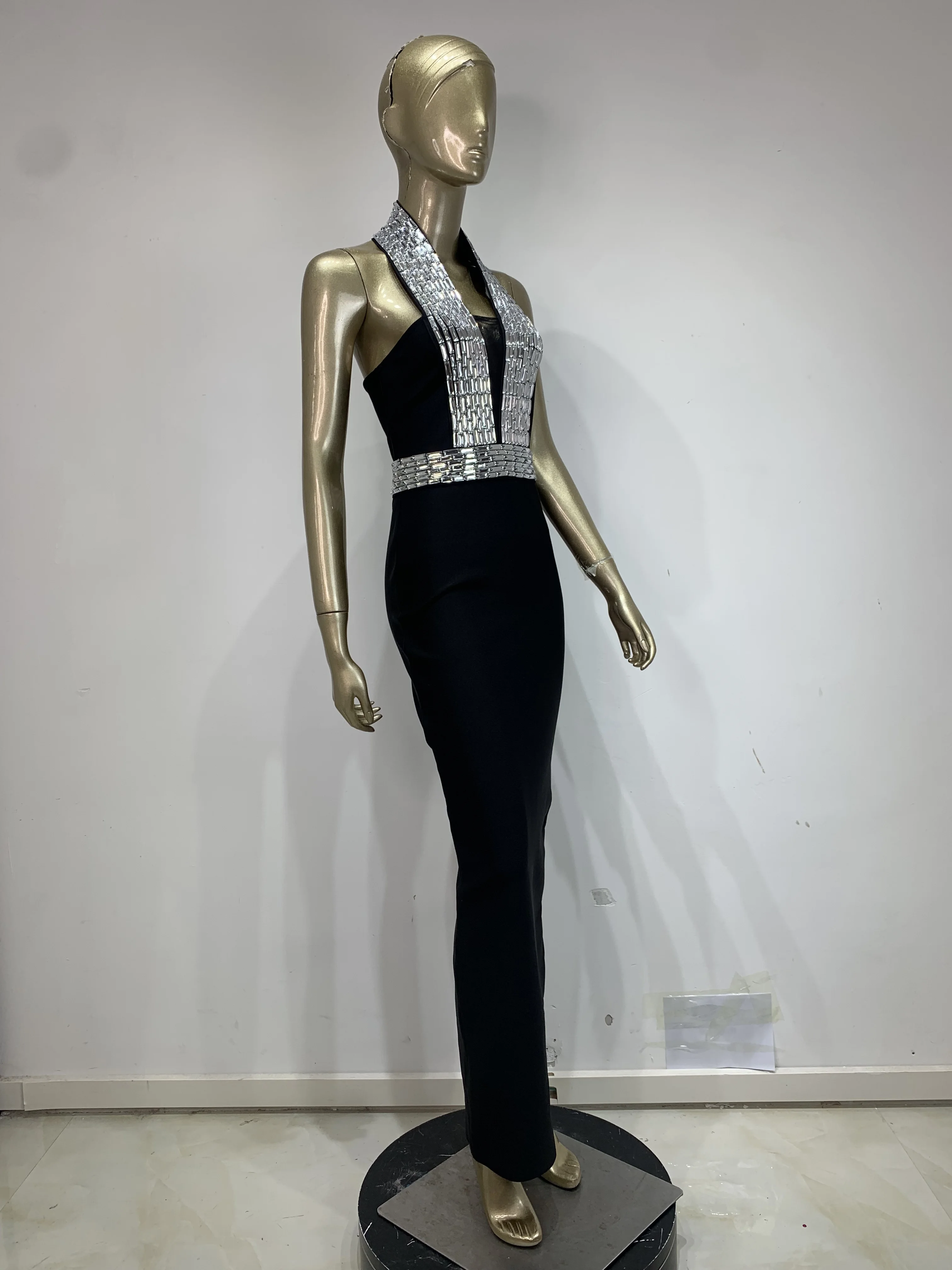المرأة مثير الرسن سباركلي حجر الراين Bodycon ضمادة فستان المشاهير أنيقة مساء حفلة فاخرة عيد ميلاد الزفاف فستان الضيوف
