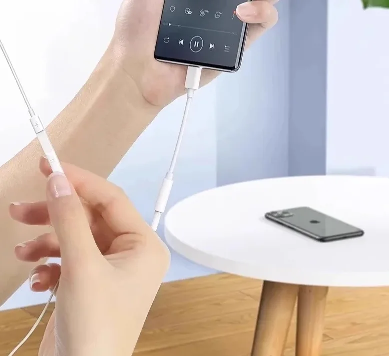 USB Typ C auf 3,5 Klinke Kopfhörer Adapter USB-C 3,5 mm Audiokabel Konverter für IPhone 15 15 Pro MAX Samsung Galaxy Huawei Xiaomi – Detail 5