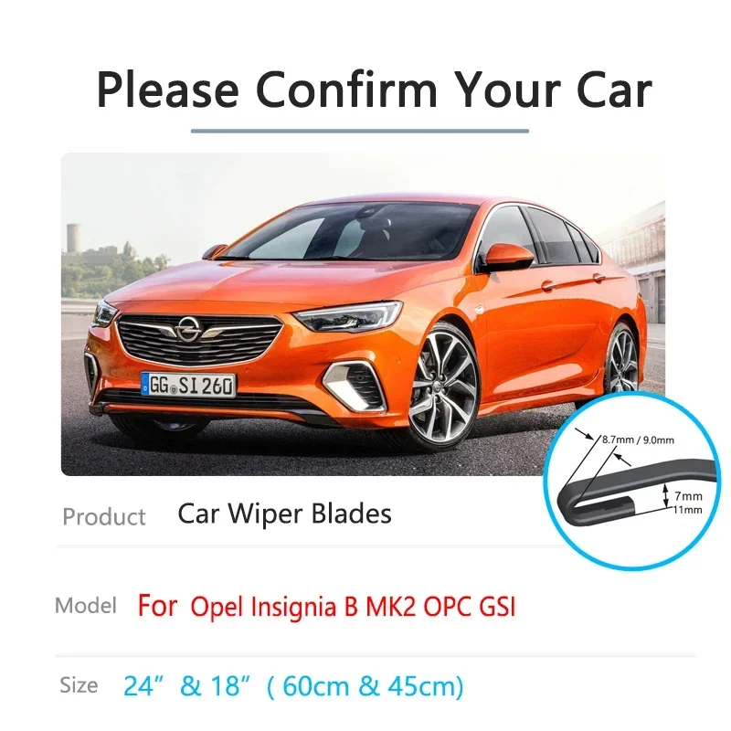 For Opel Insignia B Z18 MK2 2017 2018 2019 2020 2021 2022 GSI OPC Holden Vauxhall Commodore Windshield Car Front Wiper Blades