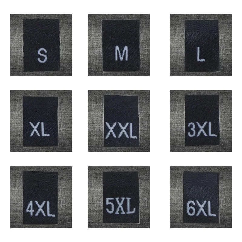 100 Pcs Clothes Size Labels General Woven Size tags Practical Clothing Labels For Fabric Garment Sewing Accessories