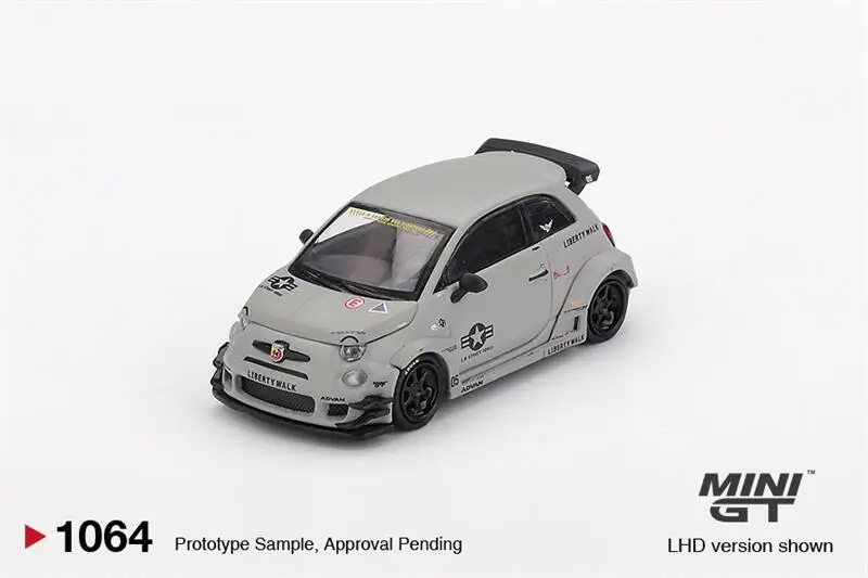(Pre-Order) blister box - MINI GT 1:64 Abarth 595 LB-WORKS x Abas Works Fighters Diecast Collector's Vehicle Model Car