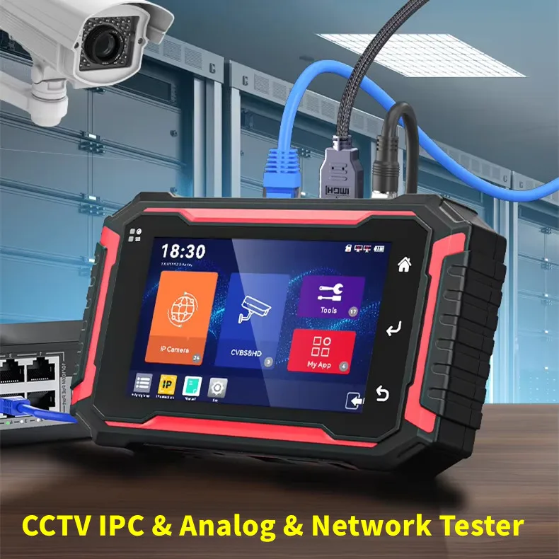 CCTV Tester Monitor Network Cable Tester with PING & IP Scanner HD Touch Screen Network Tools For Engineers NF-IPC725