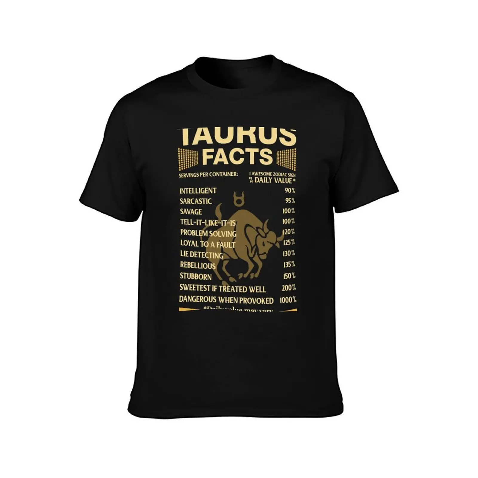 Taurus Facts Zodiac Sign Astrology Birthday Gift T-Shirt Minimal Art Print T-Shirt
