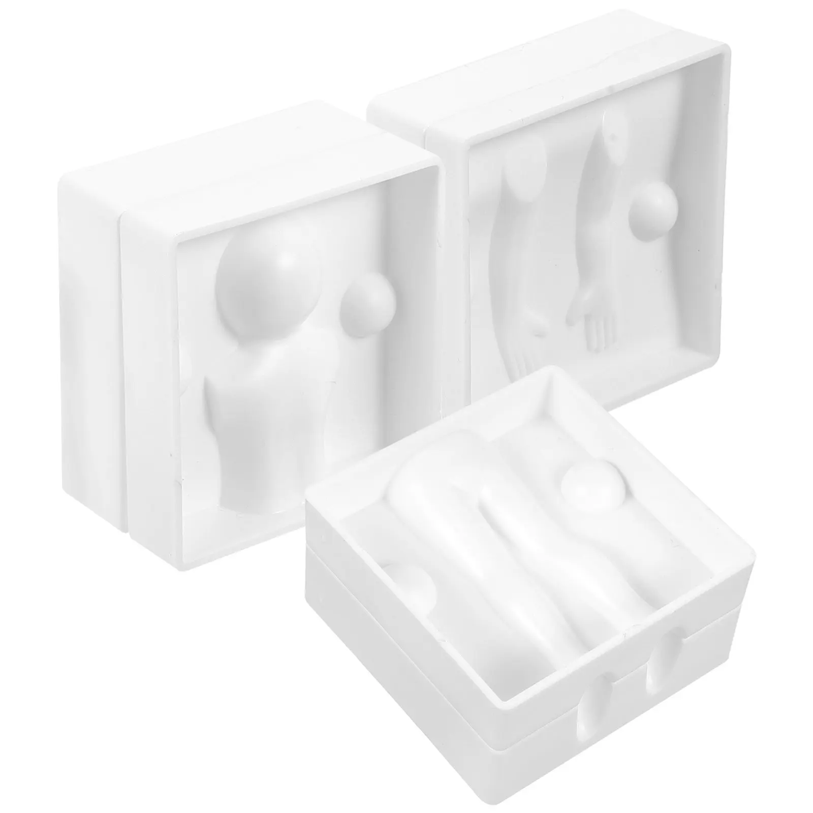 1Set Human Shape Fondant Cake Mold Plastic DIY Baking Tool for Cake Decoration Party Candy Chocolate Dessert Plastic Model Tools