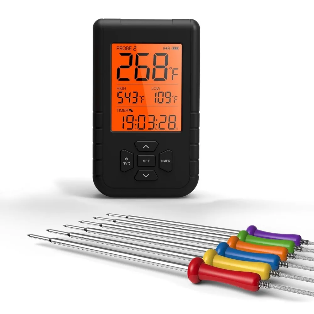 Bluetooth-Thermometer drahtloses Fleisch sofort gelesen zum Grillen Räucherofen Küchen thermometer Lebensmittel kochen