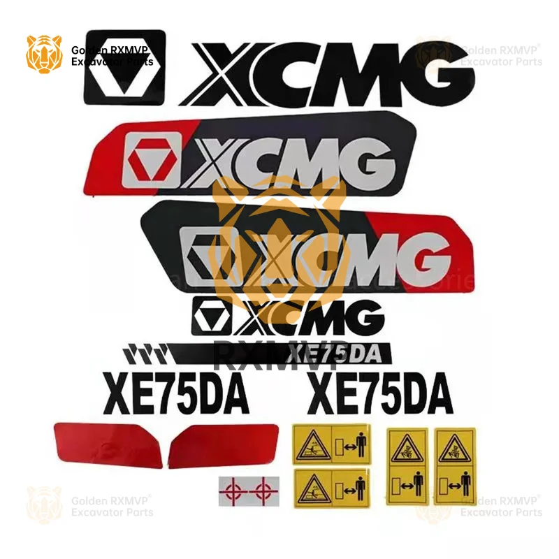 For XCMG   XE60 65 75 80 135 155 215 225 305 335DA/DK Vehicle Labels Stickers Vehicle Stickers Warning Stickers Decals Excavator