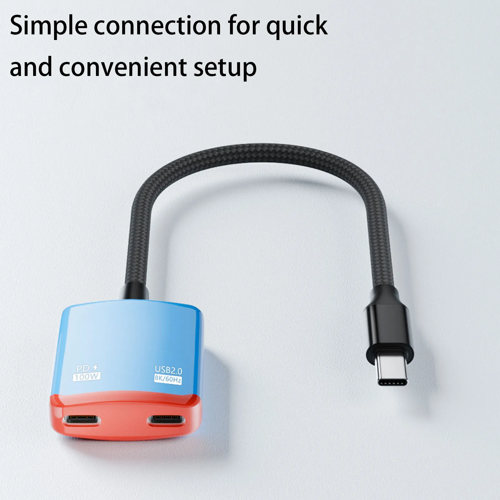 2-in-1 Type-C To AR Glasses Charging Adapter 8K/60Hz Display Output Type-C Audio Adapter for Home Entertainment Apartment Use