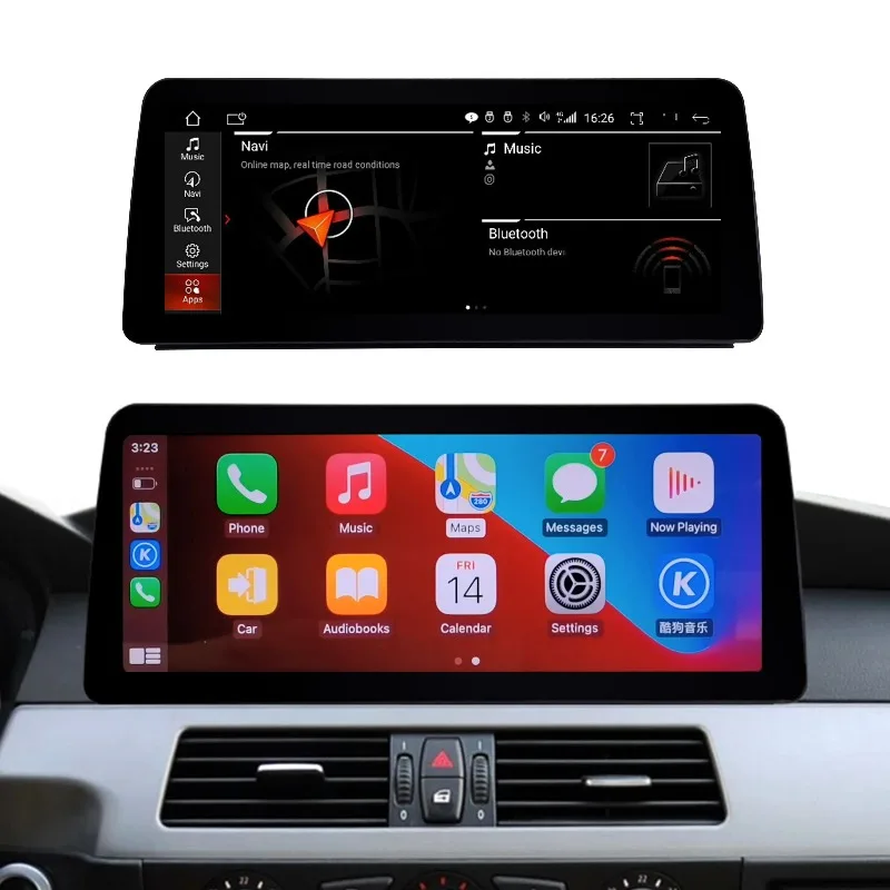 12.3 Inch  Android 11  Car Multimedia GPS Navigator Video Player  for    5 Series E60 E61 E63 E64 CCC CIC 05-08  WIFI CarPlay