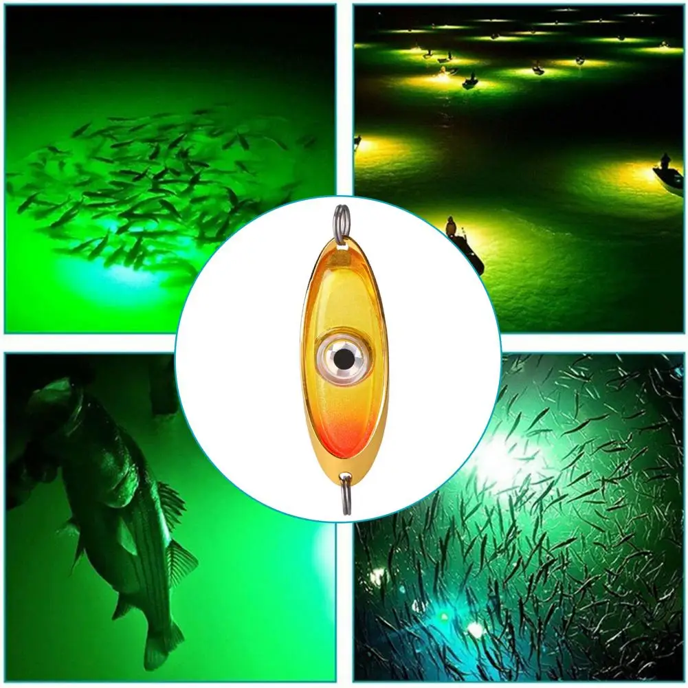 Fishing Light Waterproof Led Fish Eye Lamp Submersible Drop Light for Fish Attraction 3 Lighting Colors Fishing Accessories