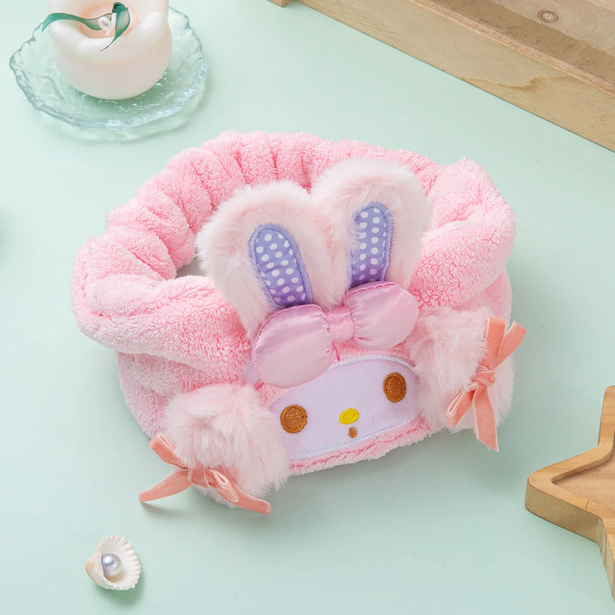 لطيف ل بلدي ميلودي عقال الشعر التعادل ملحق الرياضة اليوغا عقال قناع الوجه تطبيق ماكياج المضادة للانزلاق عقال هدية #4