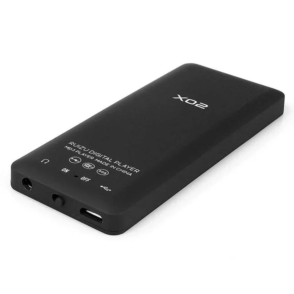 مشغل MP3 الأصلي RUIZU X02 مع شاشة 1.8 بوصة يمكنه تشغيل 100 ساعة، 8 جيجابايت مع FM، الكتاب الإلكتروني، الساعة، مشغل موسيقى سوني ووكمان البيانات