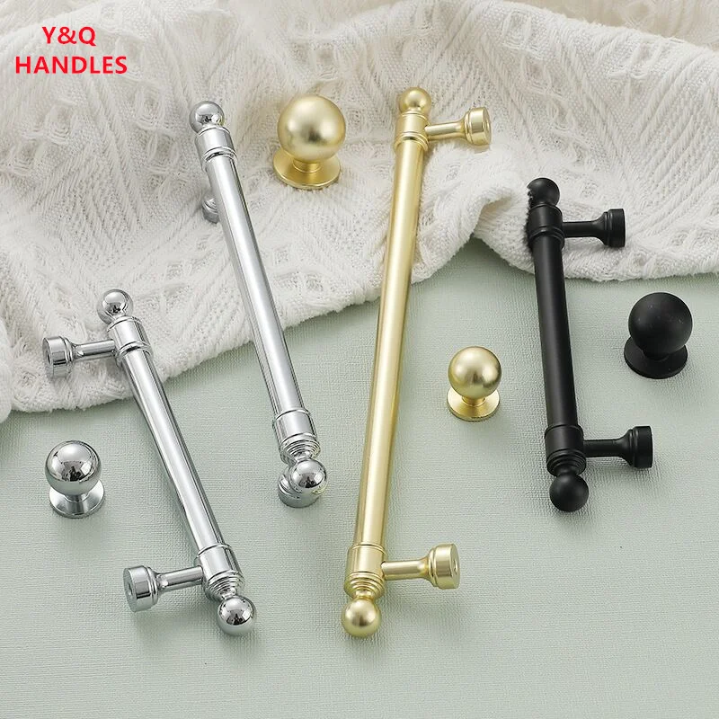 Handles Drawer Cabinet Furniture Kitchen Handles for Cabinet Knob Door Drawer Furniture Kitchen Golden Silvery European Style