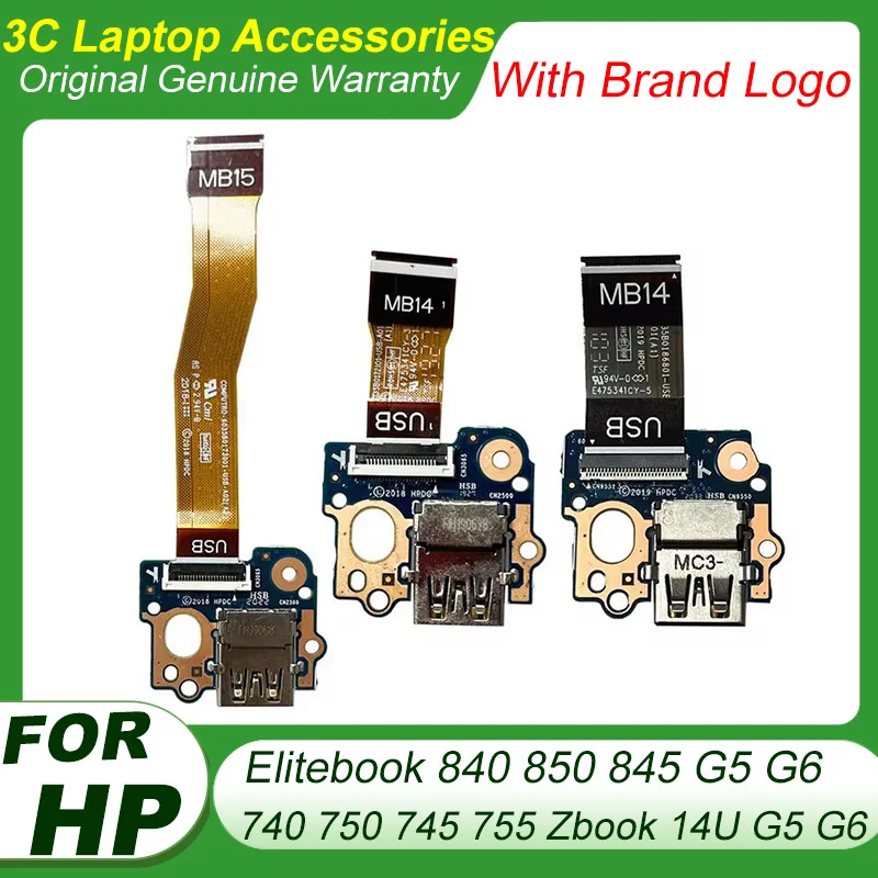 

Original For HP Elitebook 840 G5 G6 850 G5 740 745 755 845 G5 G6 Laptop Interface USB Board+Cable Replacement Parts L14380-001