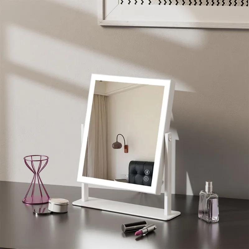 Hollywood Makeup Vanity Mirror With LED Light Strip Bluetooth Speaker Adjustable Color Cute Makeup Tools Setting