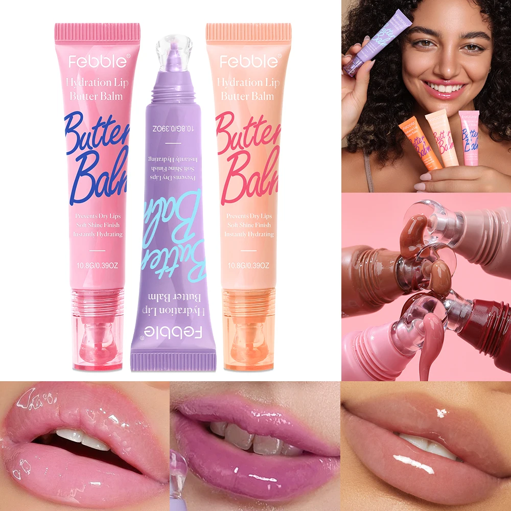 페블 3팩 립밤, 수분 공급 및 보습 립 시트, 컴팩트하고 휴대 가능