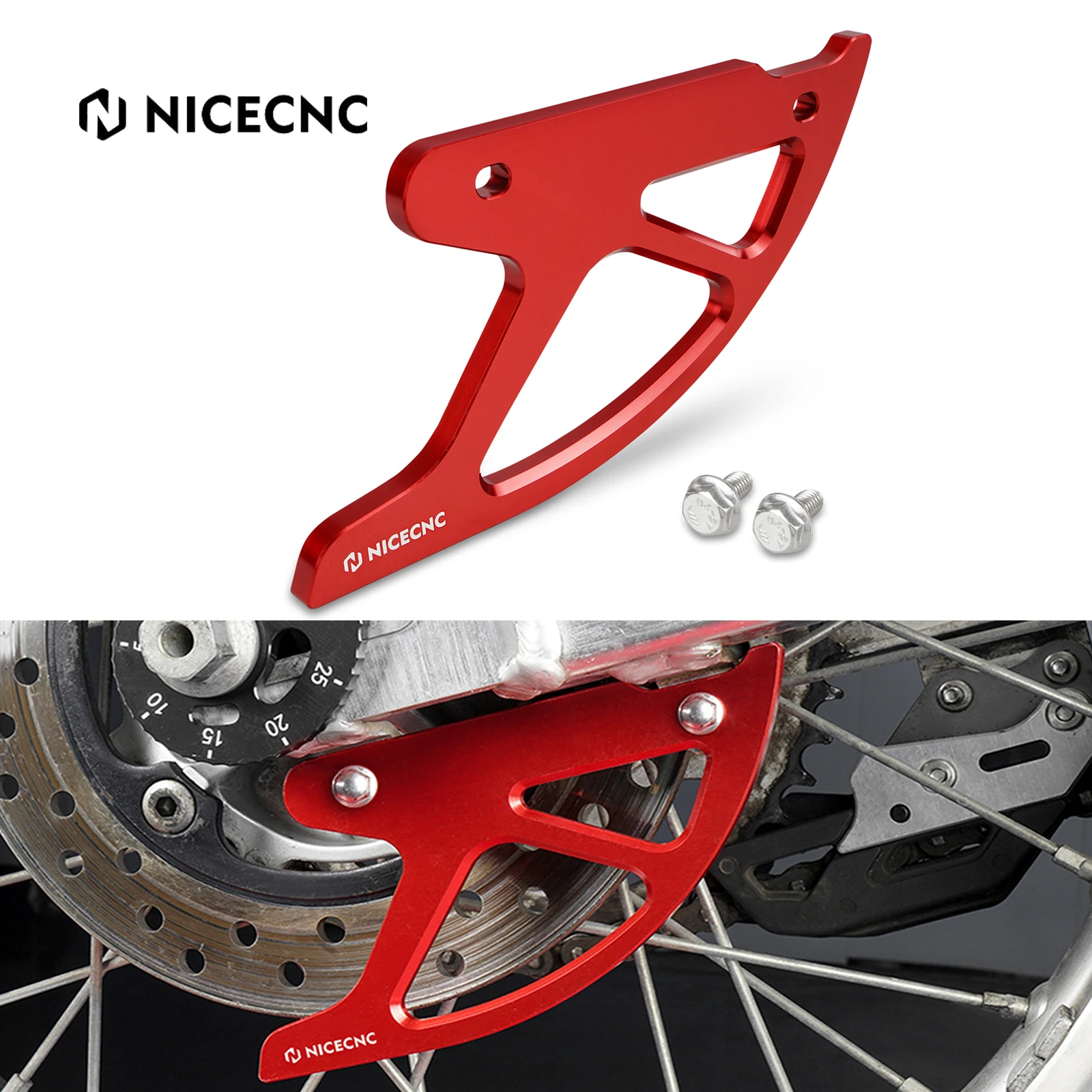 

NICECNC For Honda XR650L 1993-2025 XR250R 1990-2004 XR600R 1991-2000 XR400R 1996-2004 Rear Brake Disc Guard Cover Protector