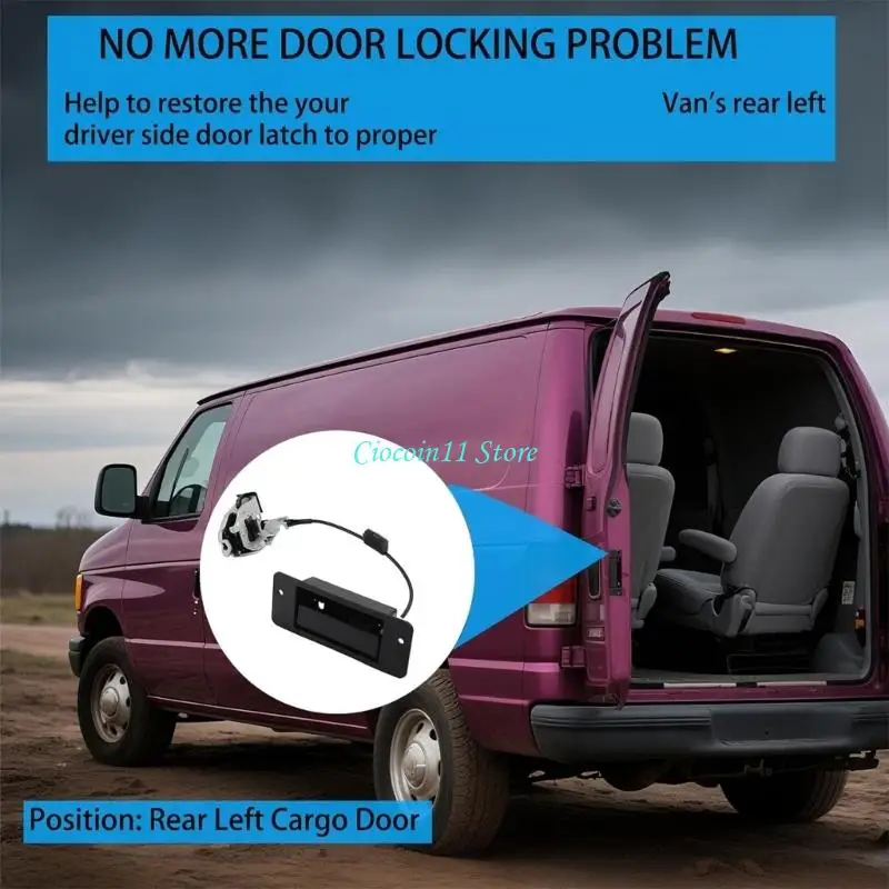 Y1UB Left Rear Lower Door Handle and Cable-Operated Release Assembly 8C2Z-15431A03-A