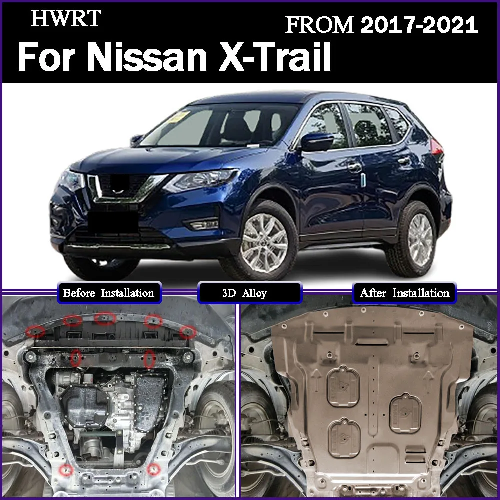 

Engine Guard Board Splash Shield Mud Fender Plate Cover Black Car Mudflap Mudapron Mudguard For Nissan X-Trail 2017 - 2020