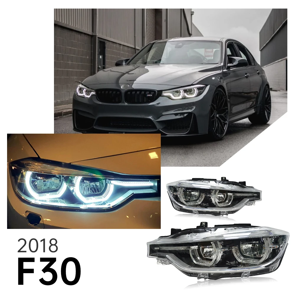 Car LED Head Lamps For BMW 3 Series F30 Headlight F35 2012-2019 Daytime Running Light DRL Angel Eye Automotive Accessories 2PCS