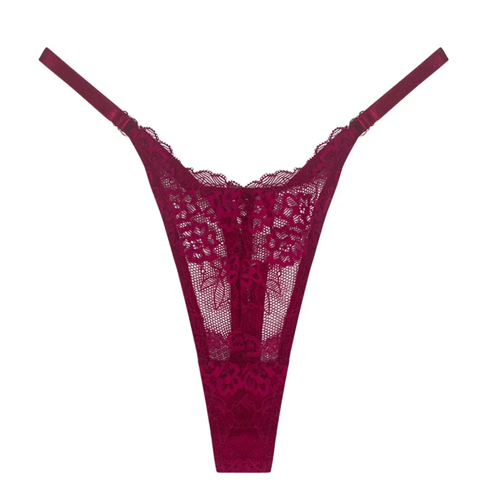 Low Rise Lace See Through Thongs para mulheres, T-Back, G-Strings, biquíni feminino, cuecas, calcinhas, roupas íntimas, calcinhas sexy