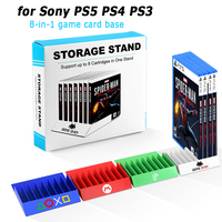 8-in-1 for PS5 game card base Bracket for PS4 disc CD Storage Box holder personalized display rack Game Card Stand Accessories