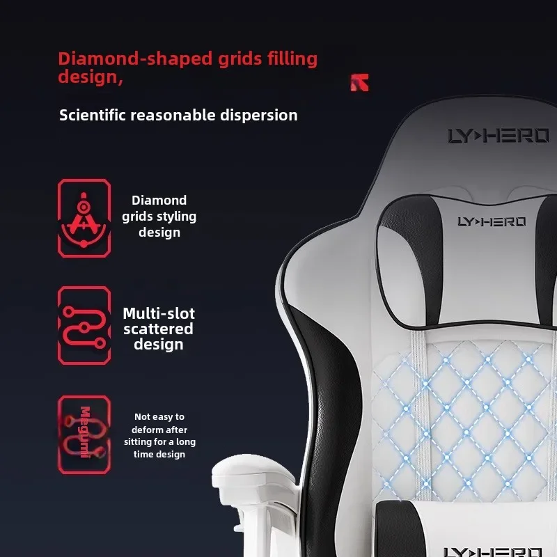 Ergonomic Computer Chair with Breathable Mesh Fabric and Adjustable Headrest for Home Office