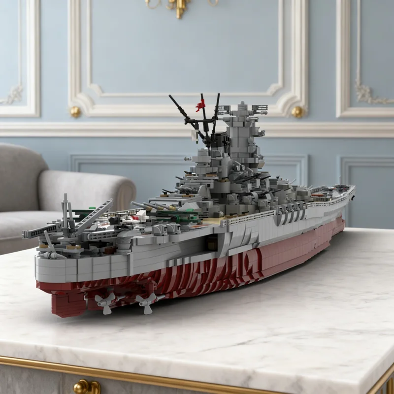 8717pcs MOC IJN Yamato Universe Model Building Blocks DIY Art Set Mega Mini Large Iconic Skill Manual Exhibit Hero Pack Toy Gift