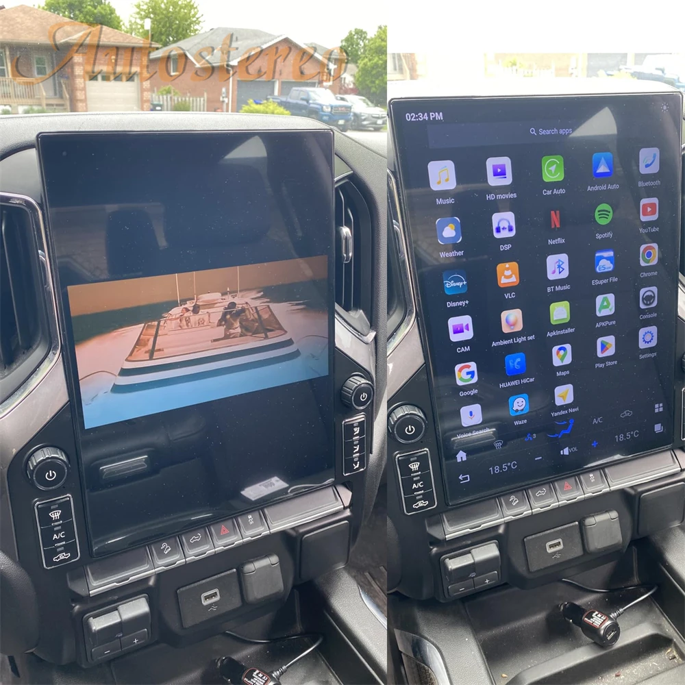 15.6 Android Carplay For GMC Sierra Chevrolet Silverado 2019 2020 2021 2022 2023 Car GPS Navigation Radio Multimedia Head Unit