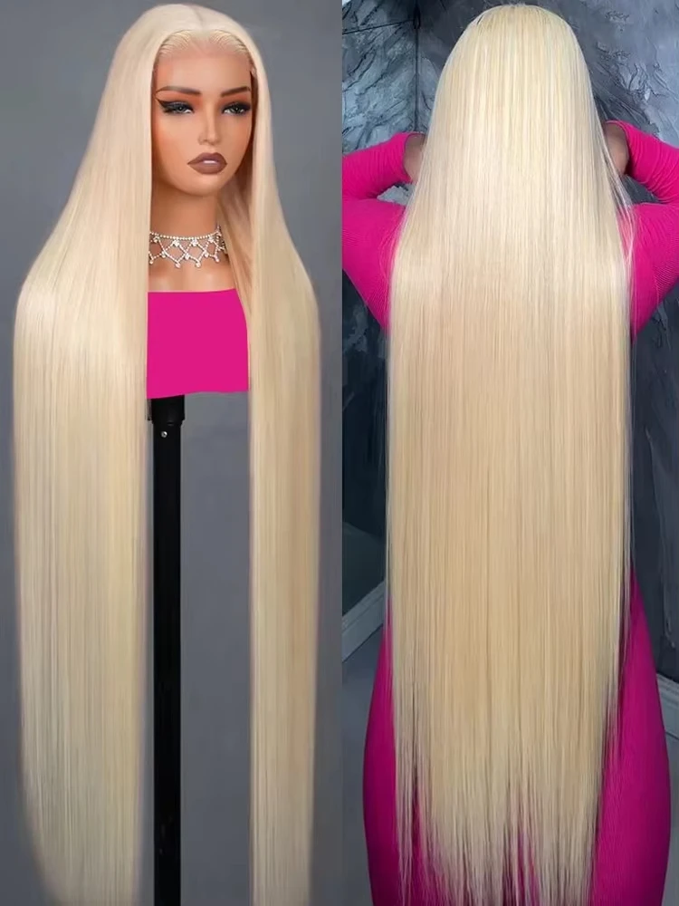 

250 Density 30 40 Inch 613 Blonde Straight 13x6 HD Lace Front Human Hair Wigs Brazilian Remy Transparent 13x4 Lace Frontal Wig