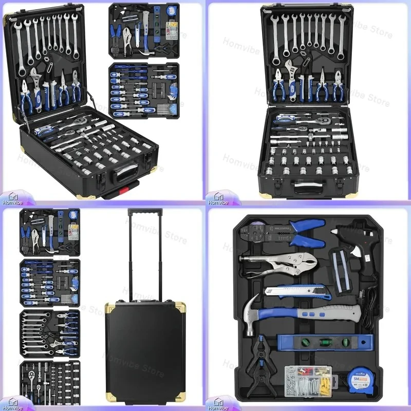 

399 Piece Professional Home Auto Repair Tool Set Multifunctional Hardware Hand Tools Aluminum Alloy Mechanic Tool Kit for DIY