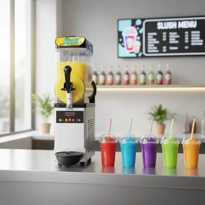 # For Commercial Cold Drink Making Machine Automatic Beverage Dispenser Stainless Steel Juice Slush Smoothie Maker Slush Ice Mac