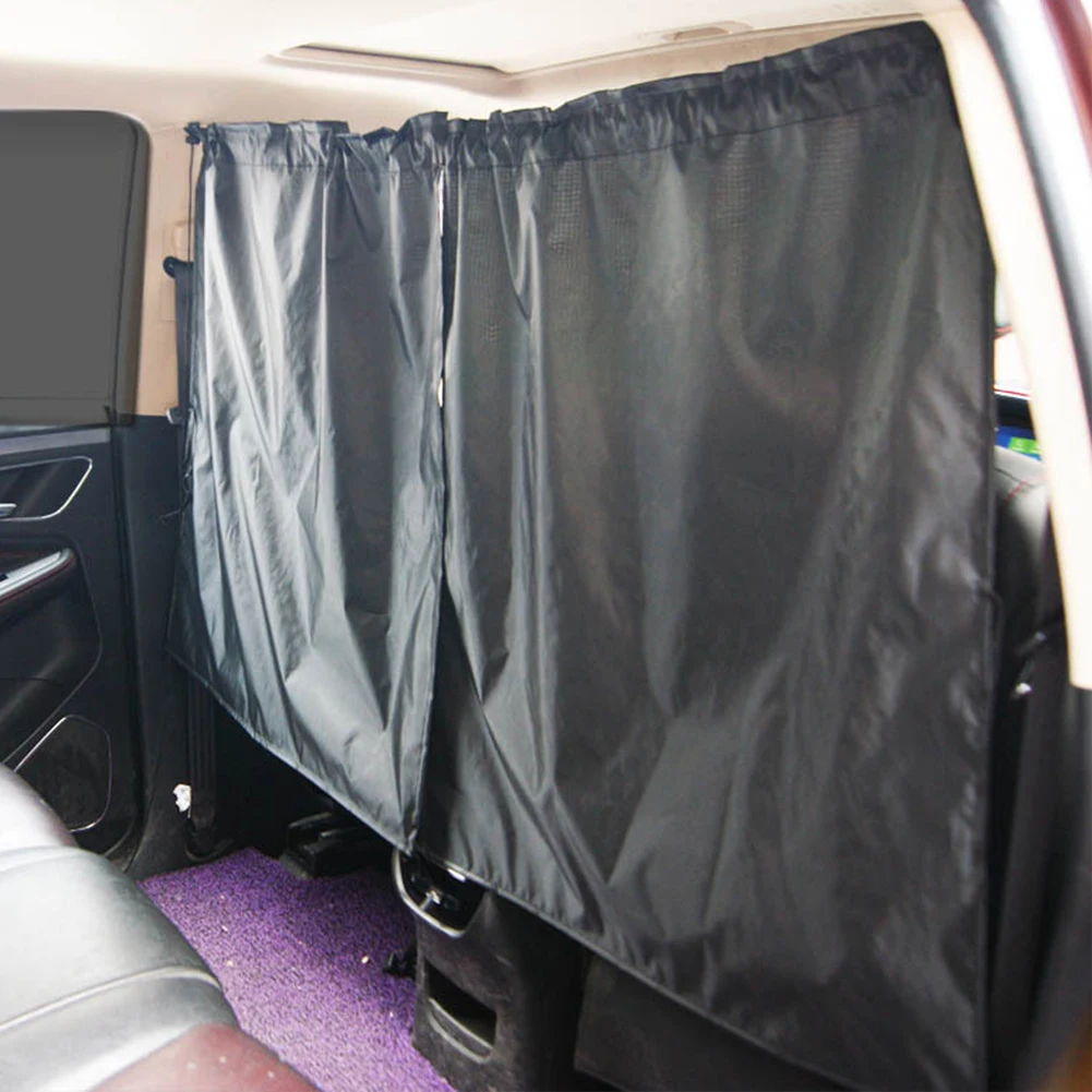 Removable Car Rear Privacy Curtain Car Separation Curtains UV Protection Waterproof Car Camping Curtain Insulated for Auto Truck