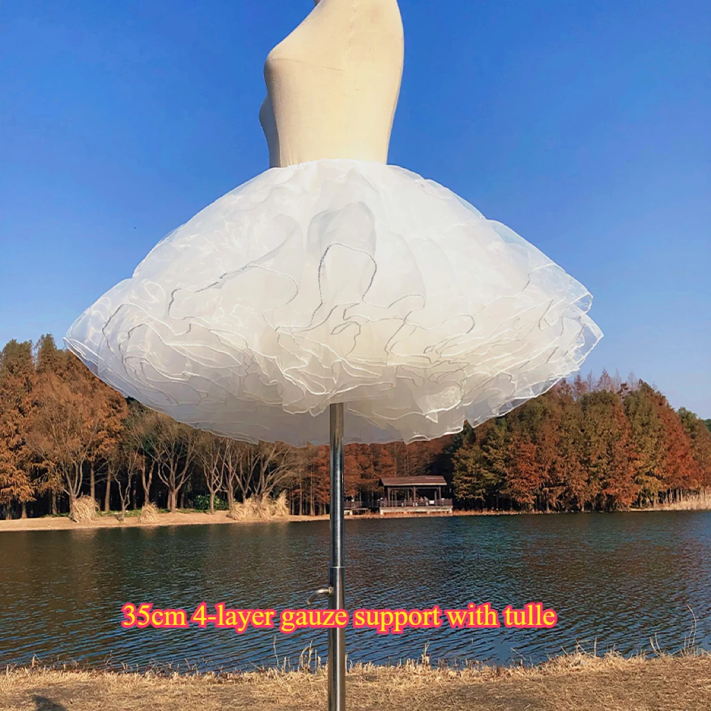

Ultra Poofy Lolita Petticoat Cloud Like - 4 Layer Boneless Soft Mesh Crinoline for A-line Bell-shaped Skirts