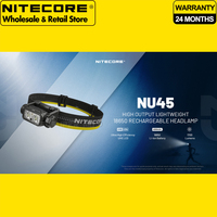Fast Charging NITECORE NU45 1700 Lumens Lightweight Rechargeable 18650 Headlamp Built-in 4000mAh Li-ion Battery