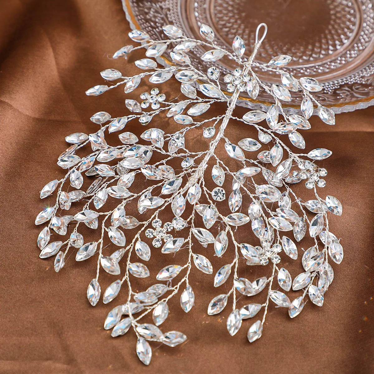 Fashion Rhinestone Headband Bride Headdress for Hair Accessory Women Handmade Headband Bridal Headwear Wedding Headpieces