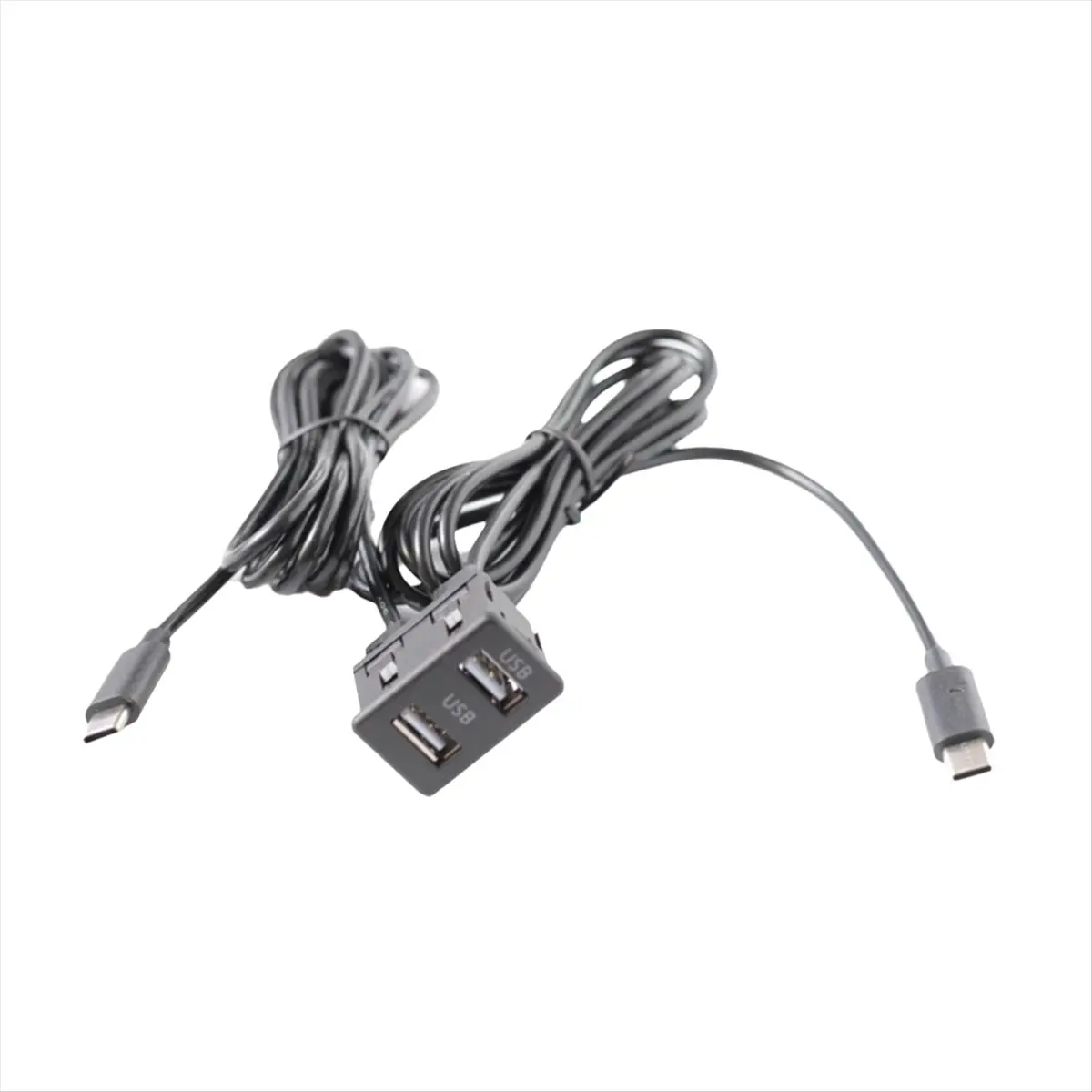 NCSMT Car Android Navigation Machine Double TYPE-C Input to Double USB Interface Panel Adapter Panel