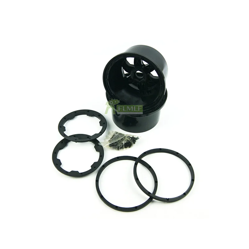 Roda dianteira ou traseira hub com beadlock anel apto para 1/5 hpi rofun baha rovan km baja 5b brinquedos peças de jogos