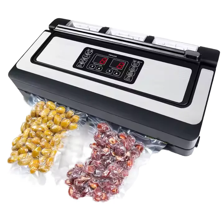 2025 Newest Electric Home Kitchen Stainless Steel 304 Vacuum Sealer Machine Plastic Extra-Wide 6mm Bar for Sealing Bags Food