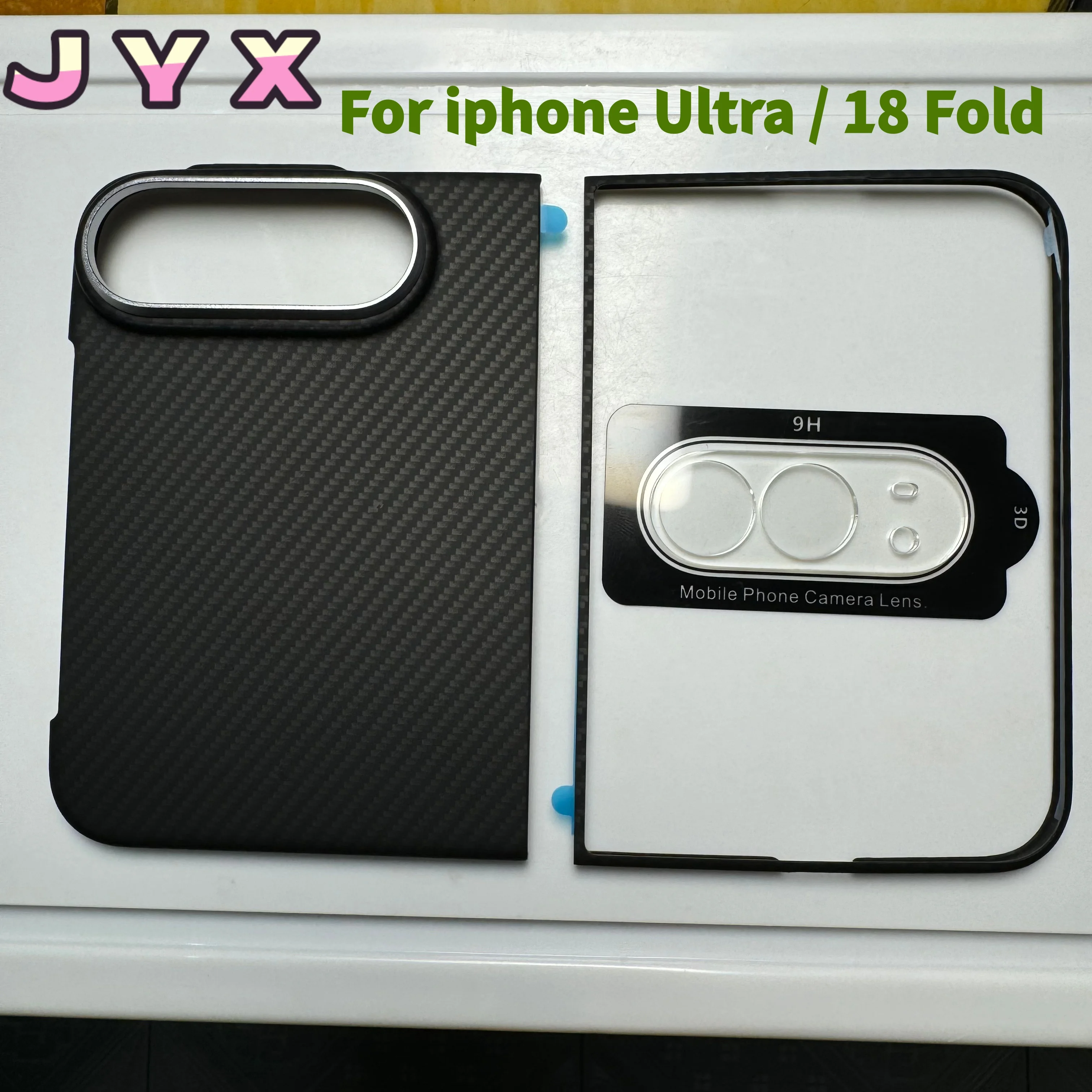 Aramid  Fiber Textured Magnetic Shell Ultra-Thin Lightweight Armor for iphone Duo / 18 Fold for Magsafe Fine Grain Fiber Shell