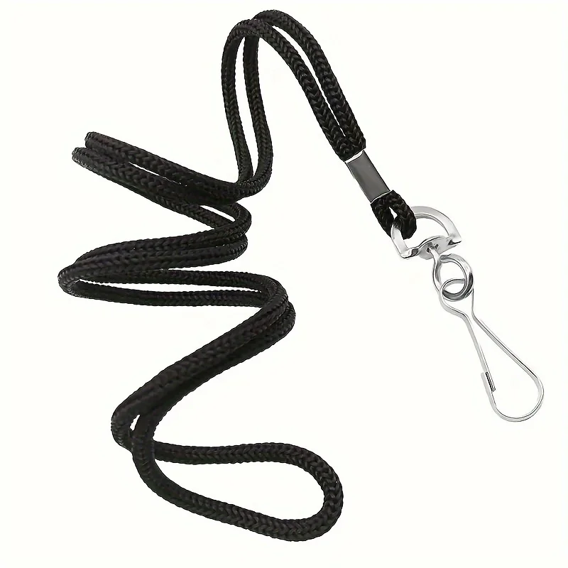 1Set/10Sets Vertical Id Card Name Tag Lanyard Waterproof Re-Sealable Zipper, Vertical Id Card with Black Lanyard image 6