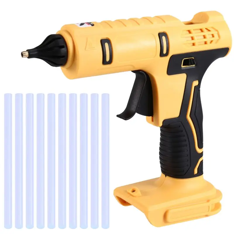 

AS94-Hot Glue Gun 100W Household DIY Repair Tool Rechargeable Electric Heat Temperature Gun For 18V 20V Battery