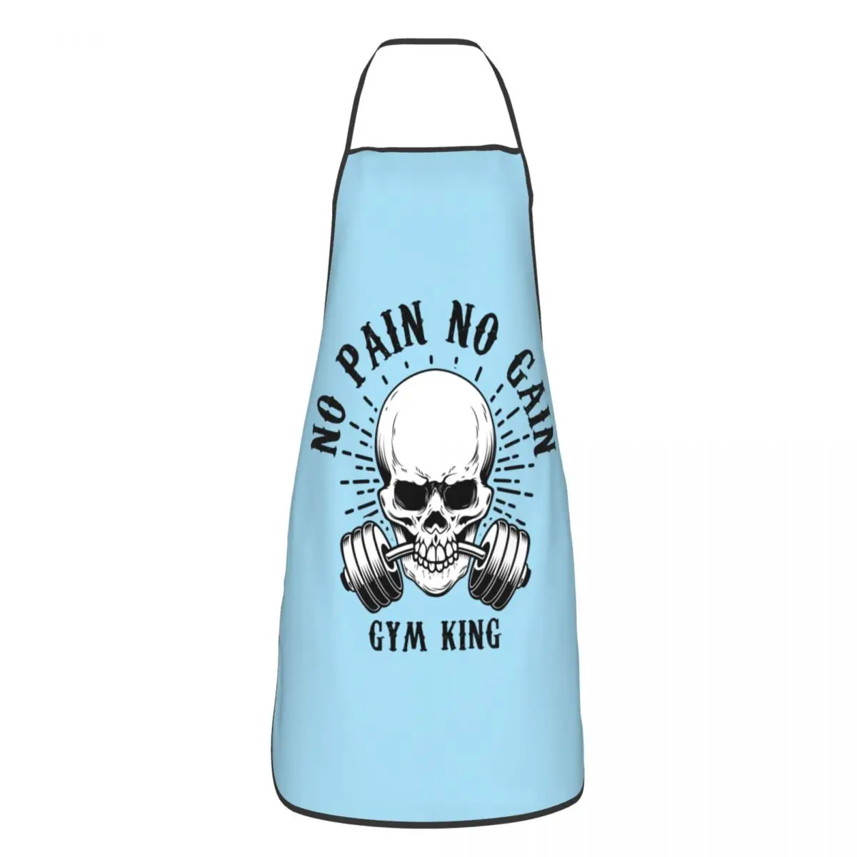 Custom Bib No Pain No Gain Apron Men Women Unisex Adult Chef Cooking Kitchen Bodybuilding Fitness Gym Tablier Cuisine Painting