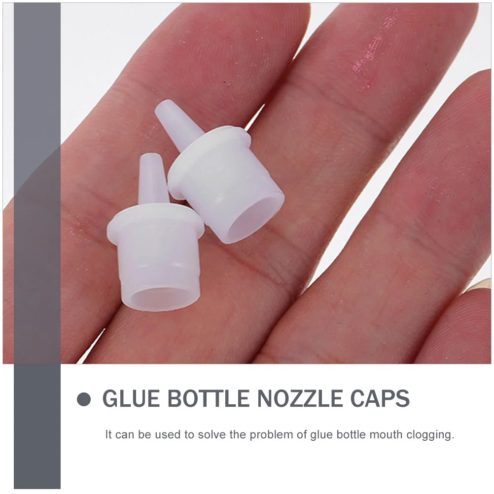 

60pcs Universal Eyelash Glue Bottle Nozzles Replacement Tips Clogging Solution For Salon Home Use Glue Bottle Caps Eyelash