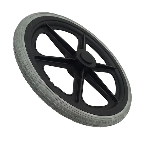 Imagen 2 del producto Rueda trasera para silla de ruedas, neumático sólido de 16 pulgadas, específico