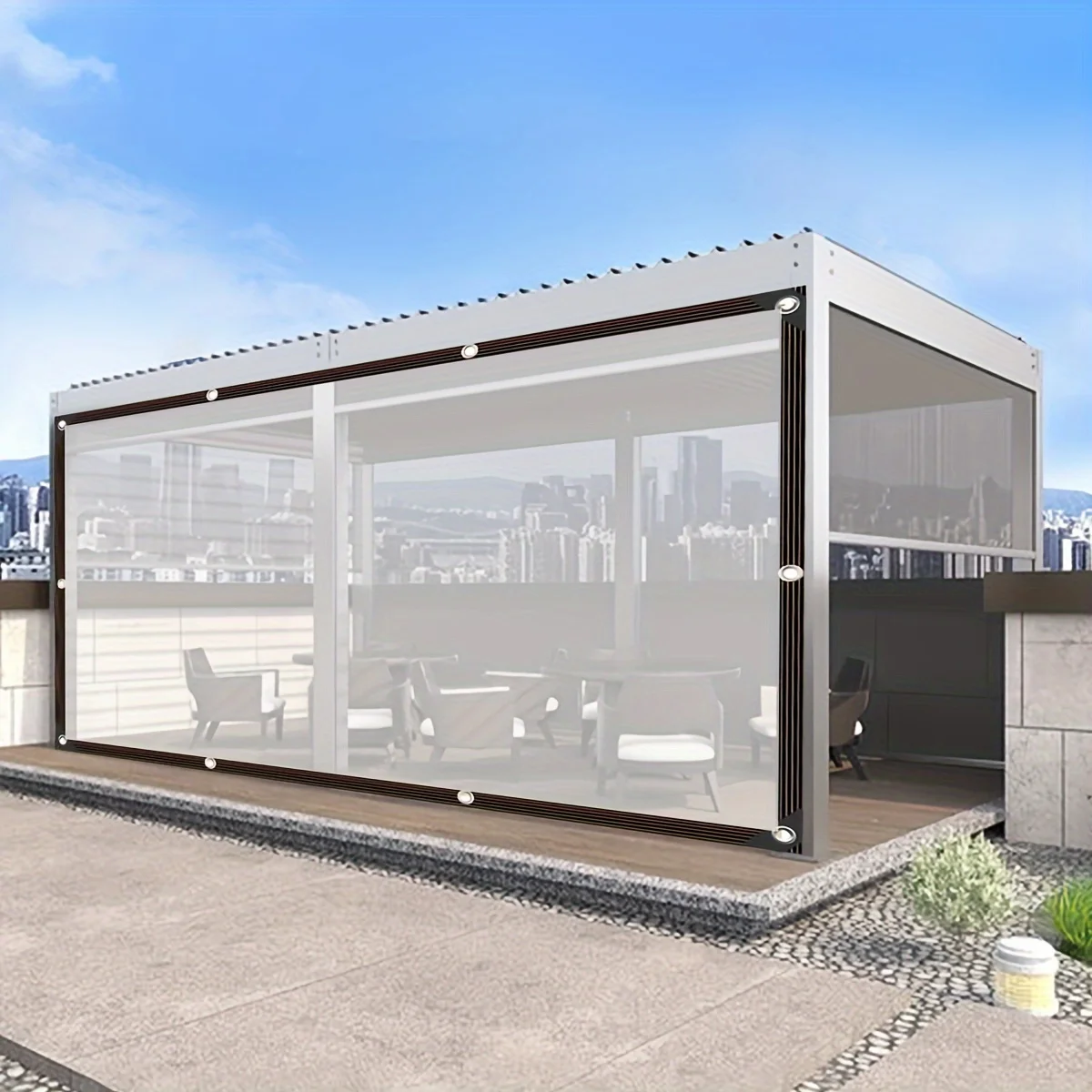 

【Camping Transparent Rain Cover】A Quick Setup Transparent Rain Cover with a Waterproof Sealed Ring Design, Providing Timely Protection