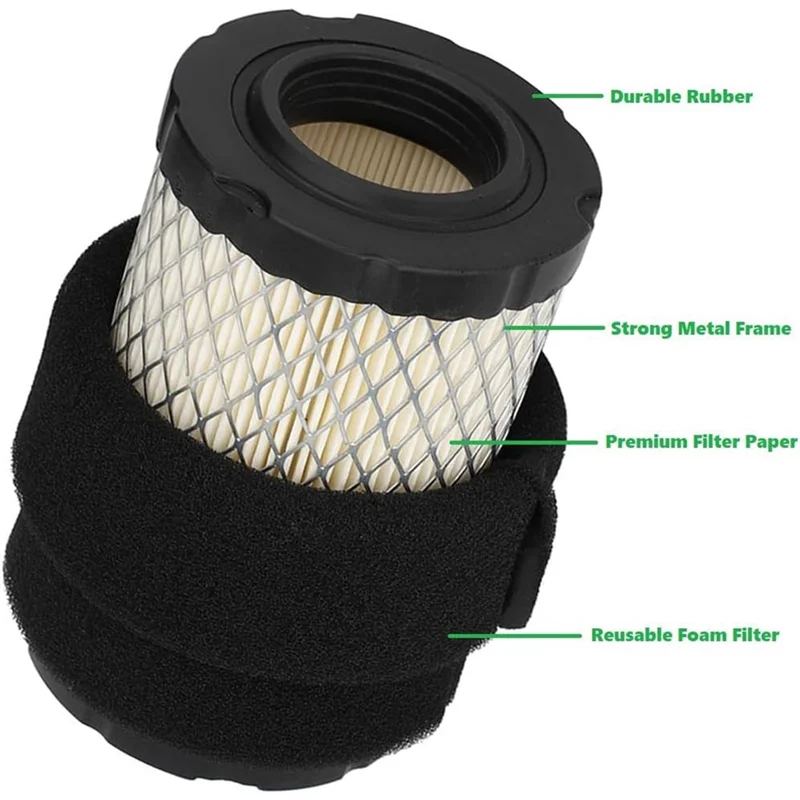796031 594201 Air Filter Kit For Briggs And Stratton 590825 591334 John Deere D100 D110 D105 D125 D130 D140 MIU14395 Durable